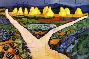 August Macke champ de lÃ©gumes jigsaw puzzle