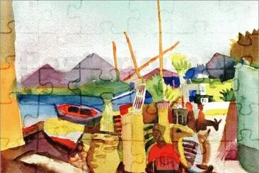 August Macke port jigsaw puzzle
