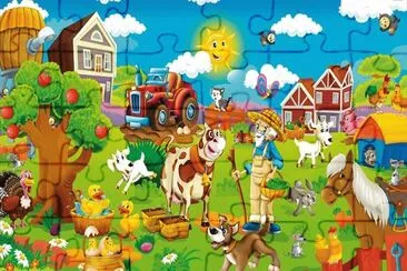 Cartoon jigsaw puzzle