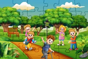 Cartoon jigsaw puzzle