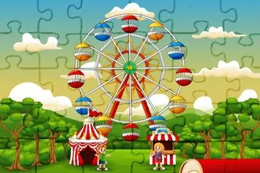 Cartoon jigsaw puzzle