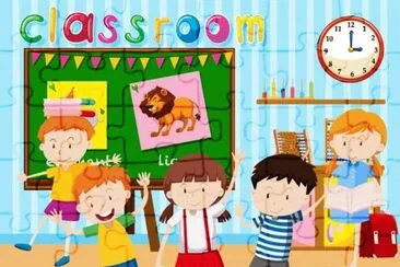 Cartoon jigsaw puzzle