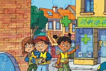 Cartoon jigsaw puzzle