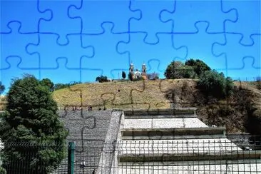 Templo y pirÃ¡mide en Cholula, MÃ©xico. jigsaw puzzle