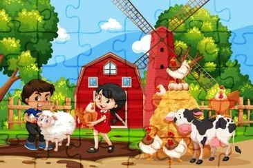 Cartoon jigsaw puzzle