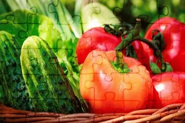 Vegetable jigsaw puzzle