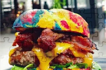 Rainbow Burger jigsaw puzzle