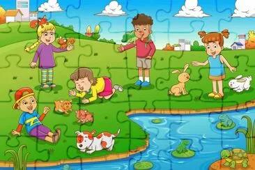 Cartoon jigsaw puzzle