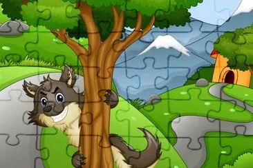 Cartoon jigsaw puzzle