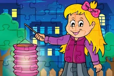 Cartoon jigsaw puzzle