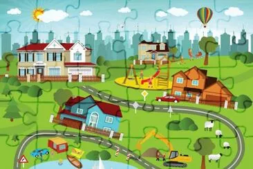 Cartoon jigsaw puzzle