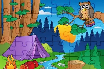Cartoon jigsaw puzzle