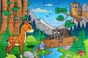 Cartoon jigsaw puzzle