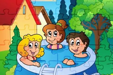 Cartoon jigsaw puzzle