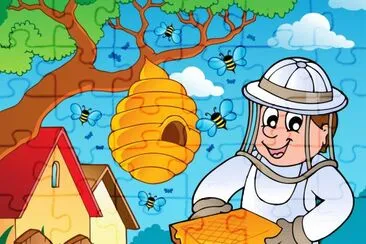Cartoon jigsaw puzzle