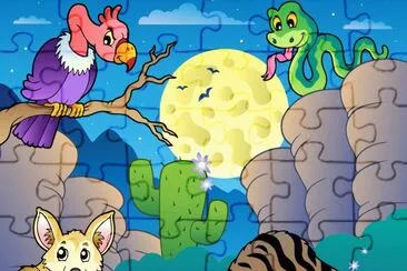 Cartoon jigsaw puzzle
