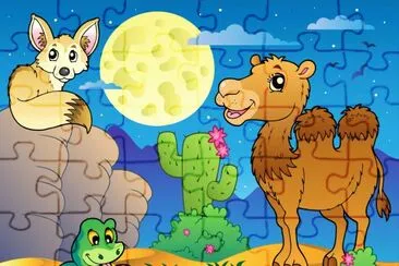 Cartoon jigsaw puzzle