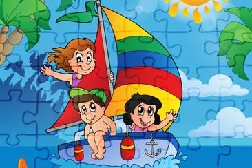 Cartoon jigsaw puzzle