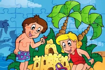 Cartoon jigsaw puzzle