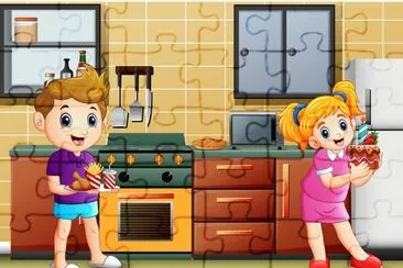 Cartoon jigsaw puzzle