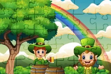 Cartoon jigsaw puzzle