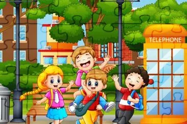 Cartoon jigsaw puzzle
