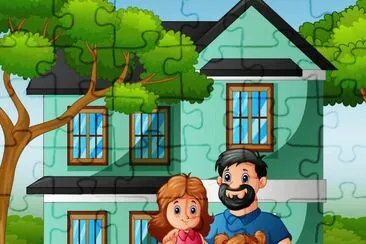 Cartoon jigsaw puzzle