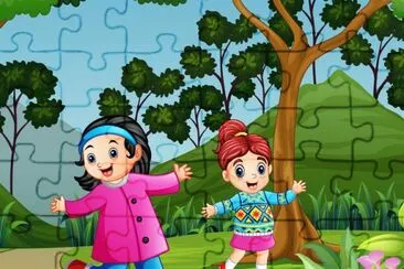 Cartoon jigsaw puzzle