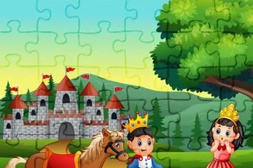 Cartoon jigsaw puzzle