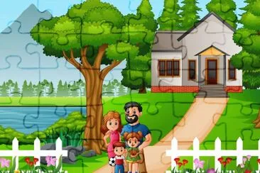 Cartoon jigsaw puzzle