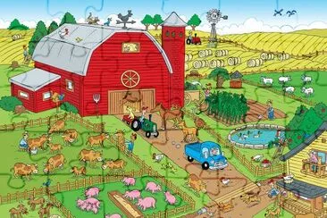 Cartoon jigsaw puzzle