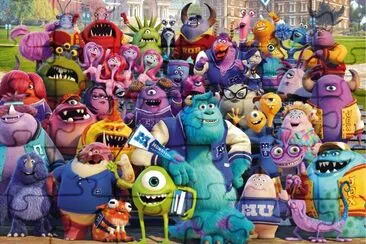 monsters university, disney pixar, cartoon jigsaw puzzle