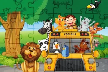 Cartoon jigsaw puzzle