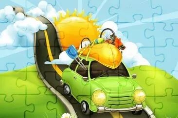 Cartoon jigsaw puzzle