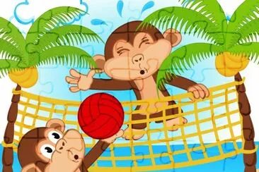 Cartoon jigsaw puzzle