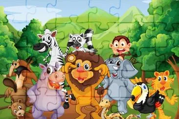 Cartoon jigsaw puzzle