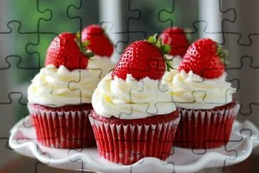 Strawberry Red Velvet Cupcake