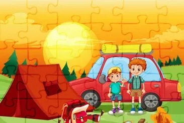 Cartoon jigsaw puzzle