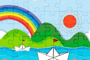 Cartoon jigsaw puzzle