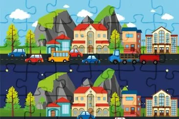 Cartoon jigsaw puzzle