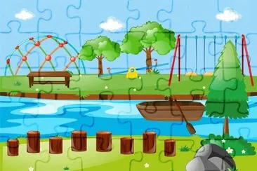 Cartoon jigsaw puzzle