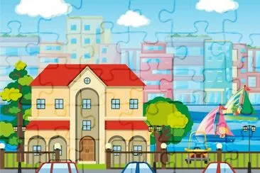 Cartoon jigsaw puzzle