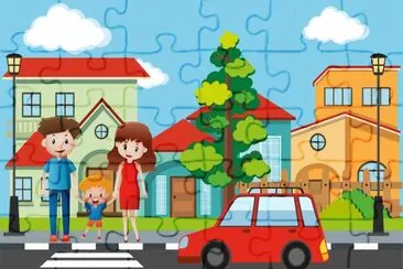 Cartoon jigsaw puzzle