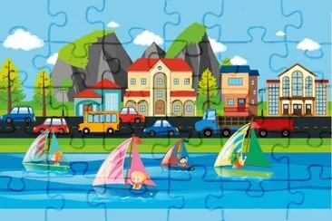 Cartoon jigsaw puzzle