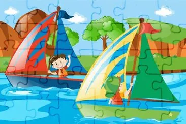 Cartoon jigsaw puzzle