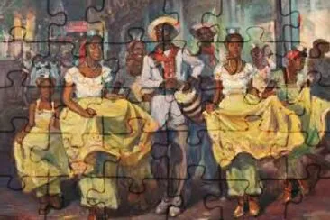 fiesta en el barrio jigsaw puzzle