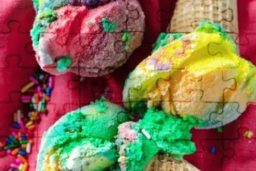 Vanilla Rainbow Ice Cream jigsaw puzzle