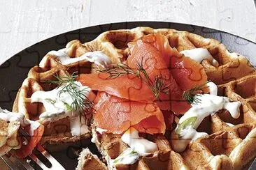 Smoked Salmon Waffle