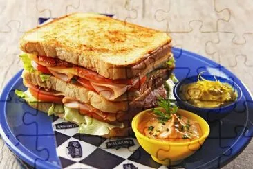 Salad   Ham sandwich jigsaw puzzle