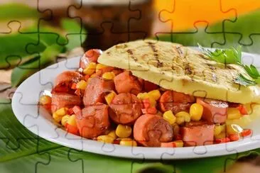Sausage   Corn Arepa jigsaw puzzle